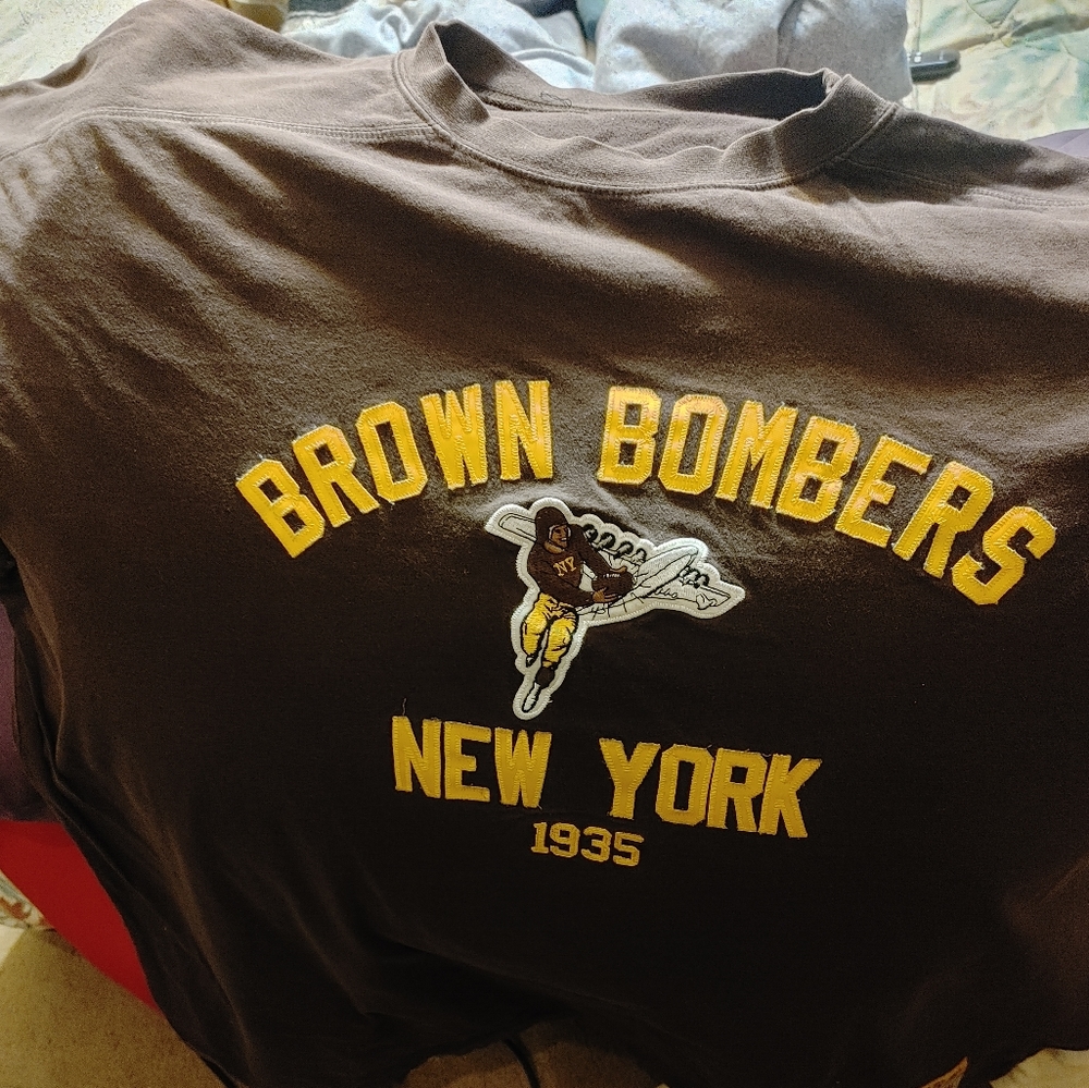 Mens Brown Bomber Long Sleeve Tee Estate Item